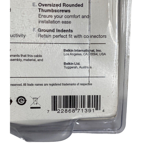 Belkin VGA SVGA Video Cable New In Blister Pack Never Opened - Picture 4 of 6